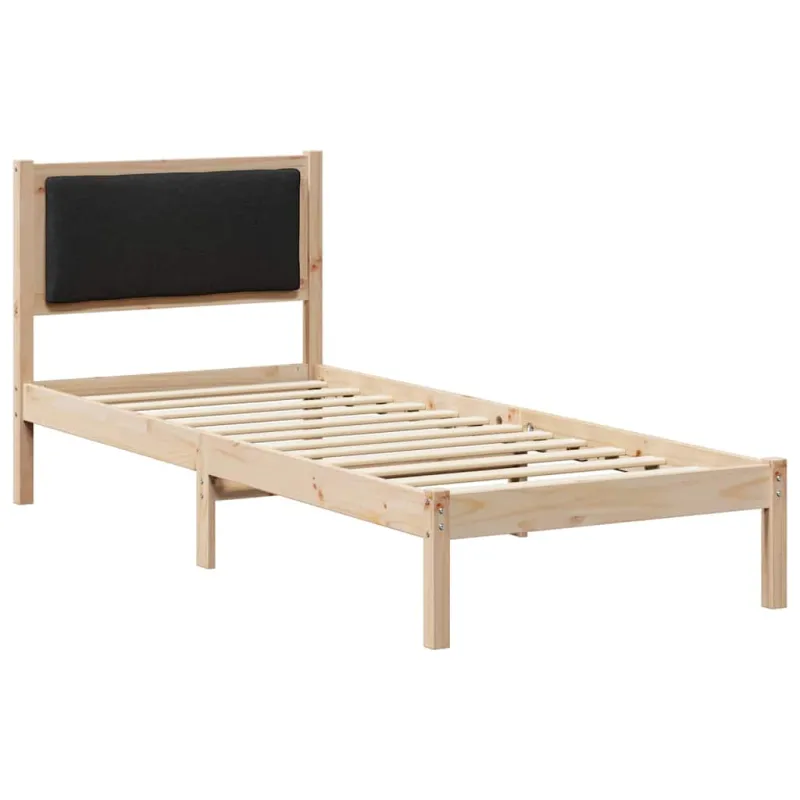 Lovos rėmas Juoda 80 x 190 cm Kietos pušies mediena