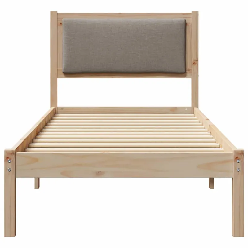 Lovos rėmas Taupe 80 x 190 cm Kietos pušies mediena