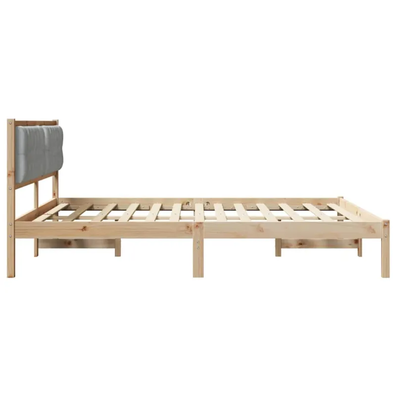 Lovos rėmas Šviesiai pilka 160 x 200 cm Kietos pušies mediena