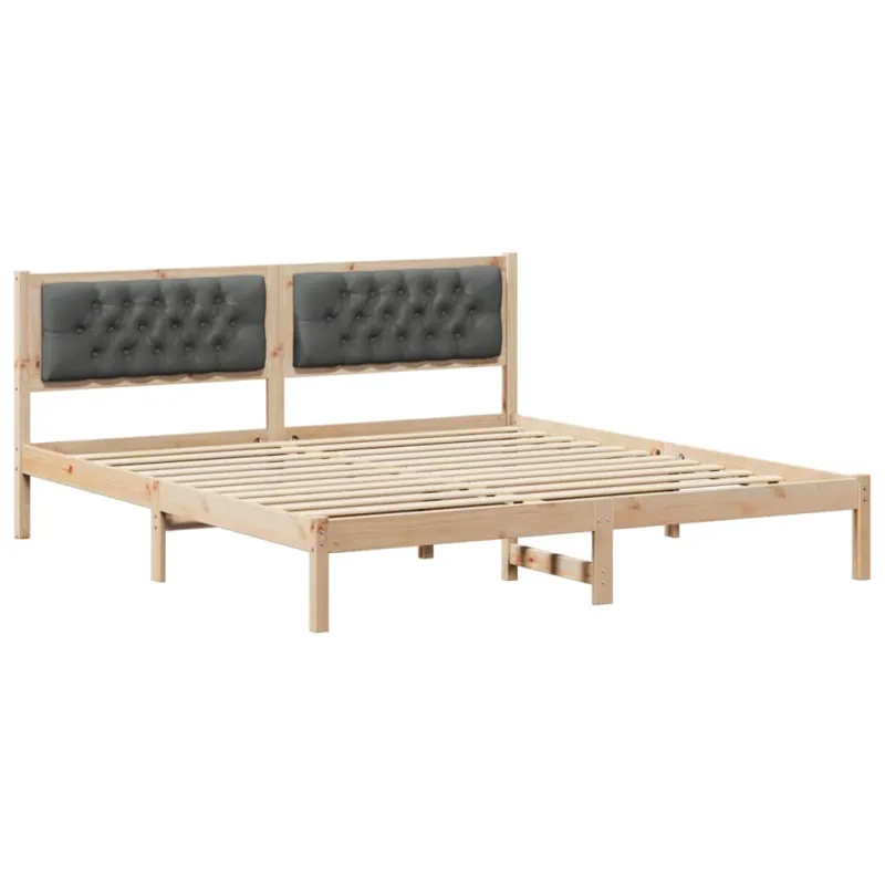Lovos rėmas Tamsiai pilka 160 x 200 cm Kietos pušies mediena