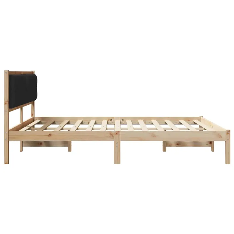 Lovos rėmas Juoda 160 x 200 cm Kietos pušies mediena