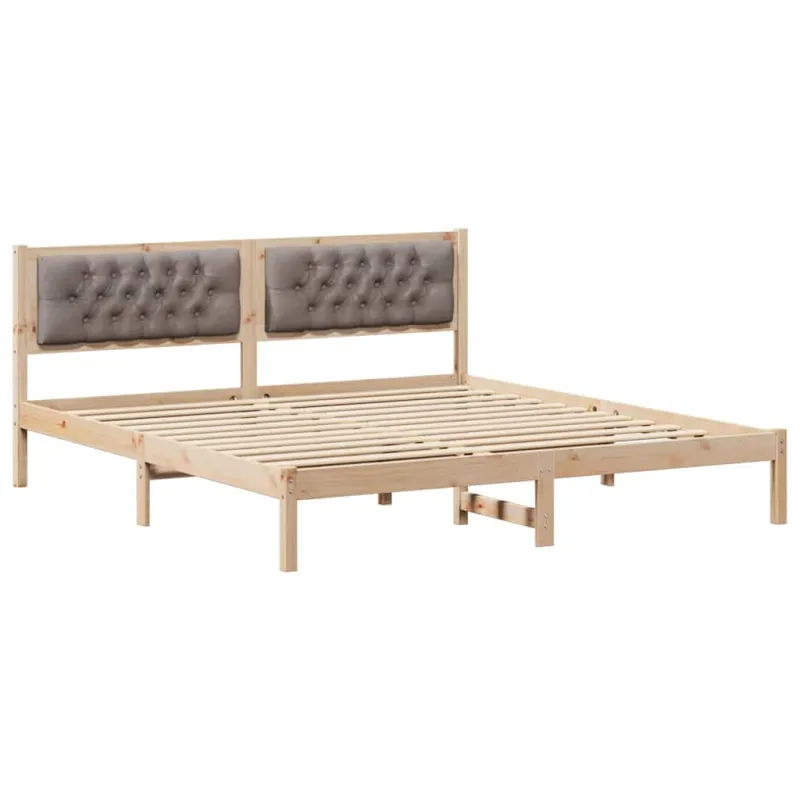 Lovos rėmas Taupe 160 x 200 cm Kietos pušies mediena