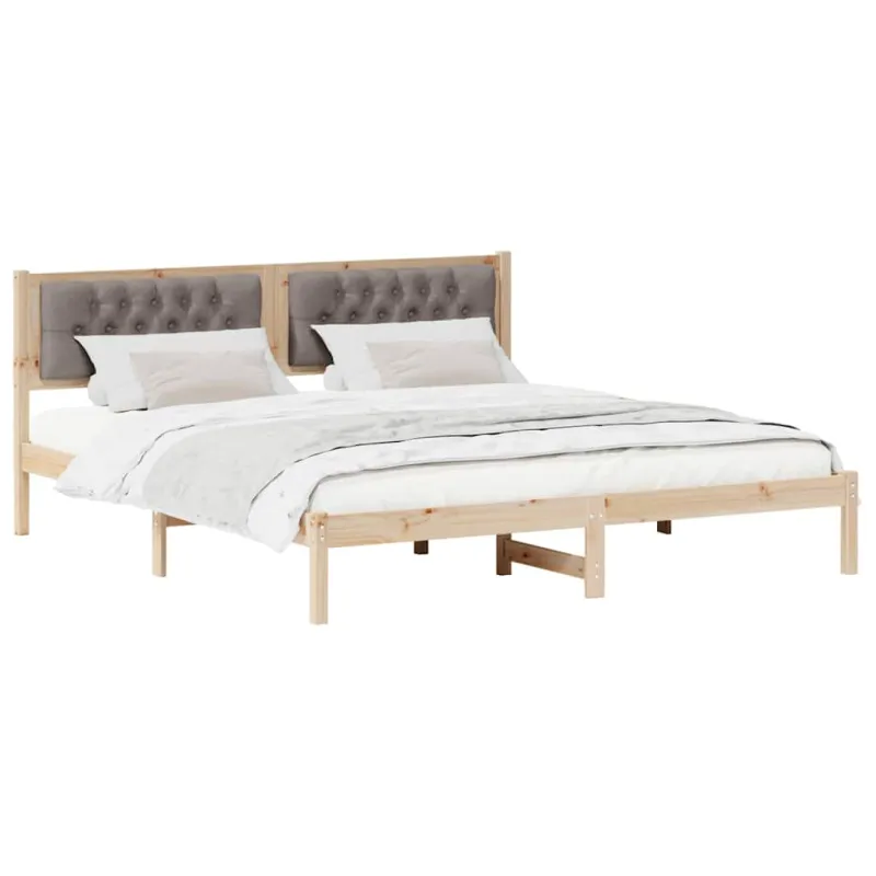Lovos rėmas Taupe 160 x 200 cm Kietos pušies mediena