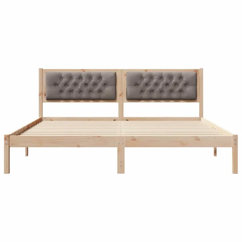 Lovos rėmas Taupe 160 x 200 cm Kietos pušies mediena