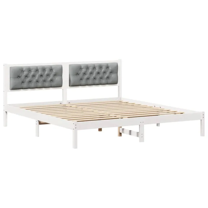 Lovos rėmas Šviesiai pilka 160 x 200 cm Kietos pušies mediena
