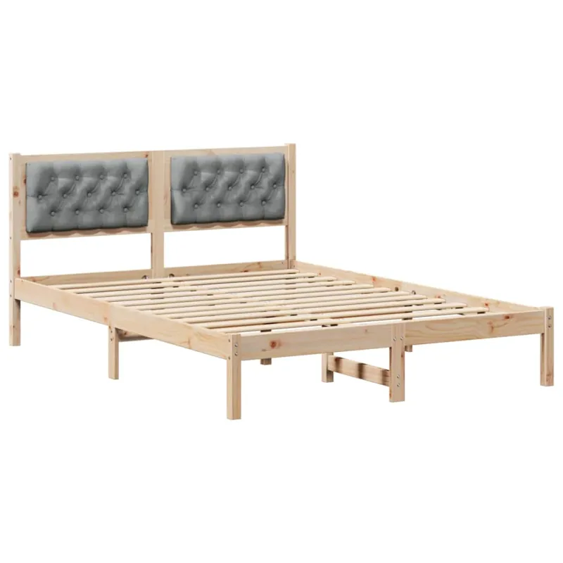 Lovos rėmas Šviesiai pilka 150 x 200 cm Kietos pušies mediena