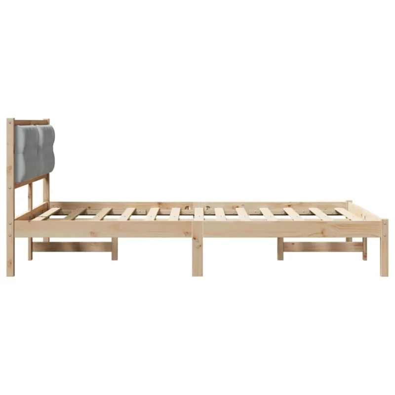 Lovos rėmas Šviesiai pilka 150 x 200 cm Kietos pušies mediena