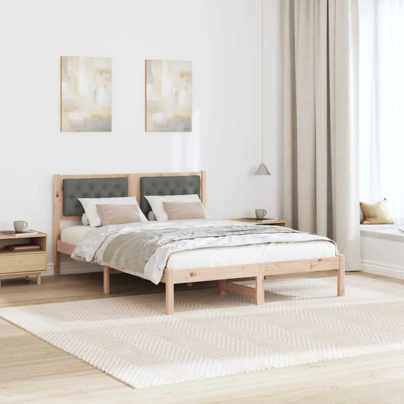 Lovos rėmas Tamsiai pilka 150 x 200 cm Kietos pušies mediena