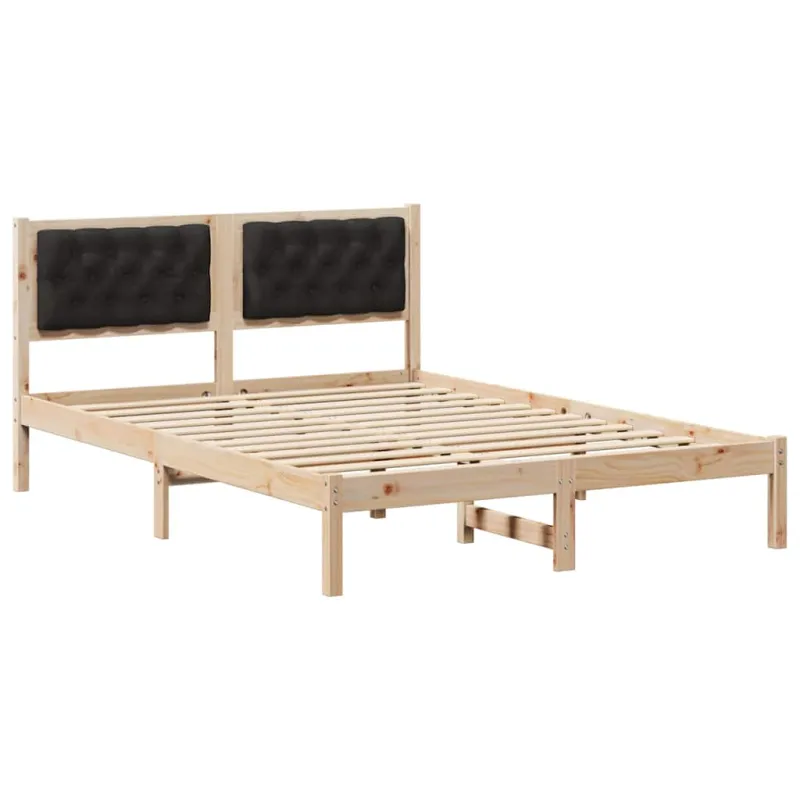 Lovos rėmas Juoda 150 x 200 cm Kietos pušies mediena