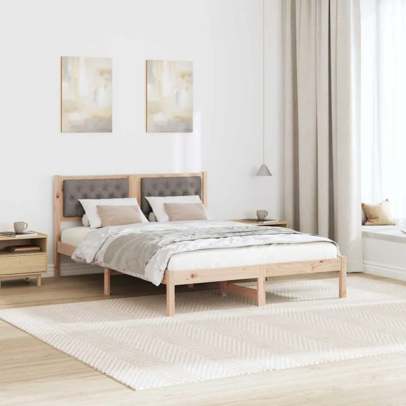 Lovos rėmas Taupe 150 x 200 cm Kietos pušies mediena