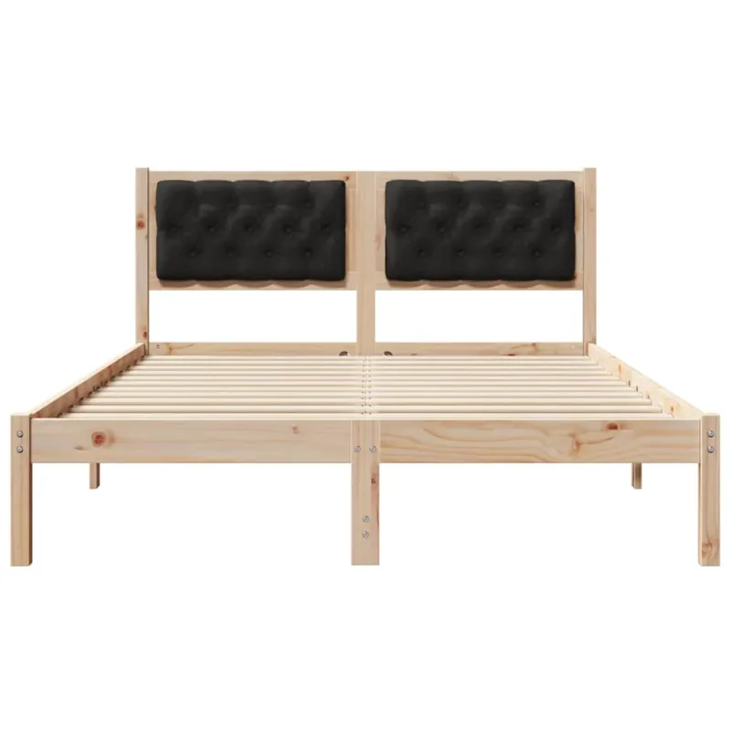 Lovos rėmas Juoda 140 x 200 cm Kietos pušies mediena