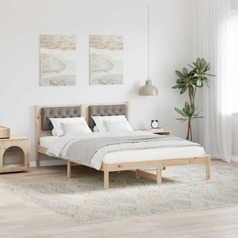 Lovos rėmas Taupe 140 x 200 cm Kietos pušies mediena