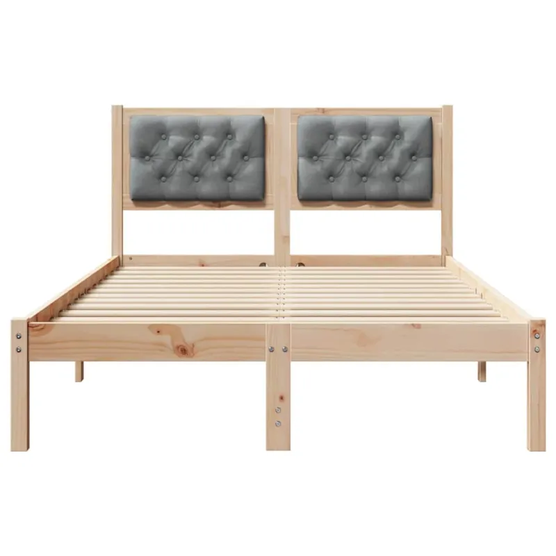 Lovos rėmas Šviesiai pilka 120 x 200 cm Kietos pušies mediena