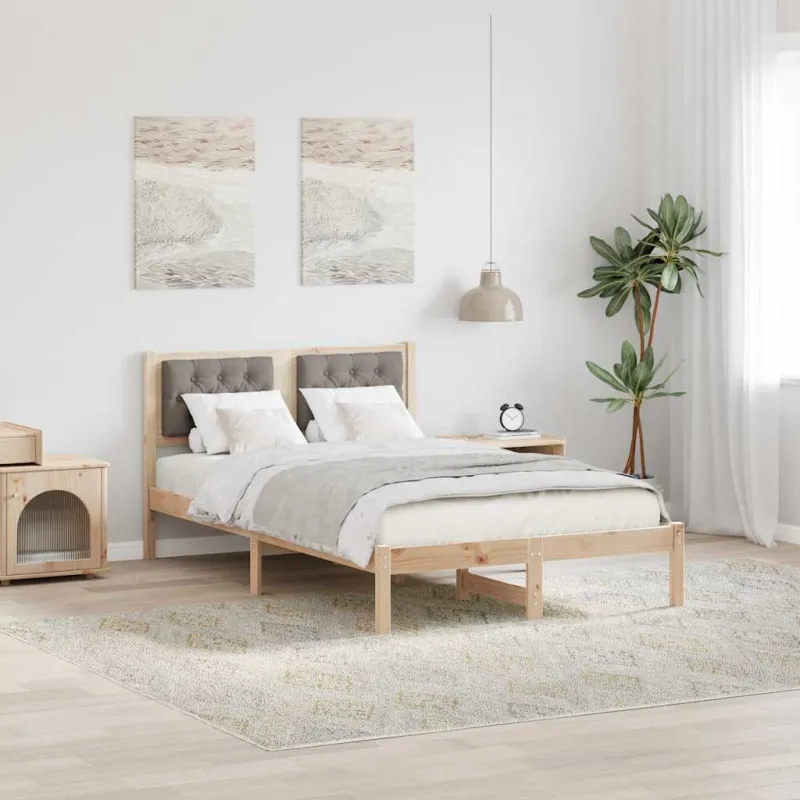 Lovos rėmas Taupe 120 x 200 cm Kietos pušies mediena