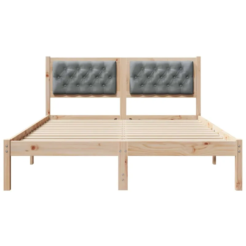 Lovos rėmas Šviesiai pilka 140 x 190 cm Kietos pušies mediena
