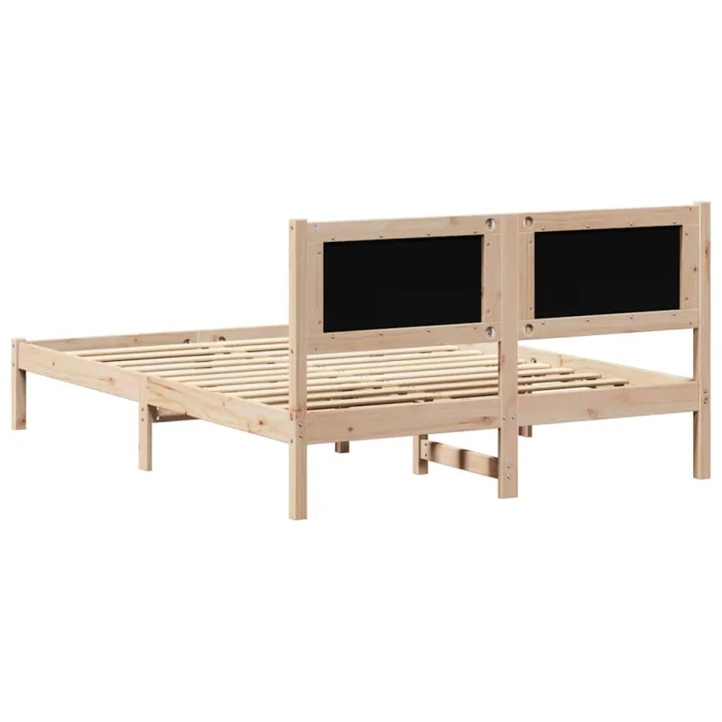 Lovos rėmas Juoda 140 x 190 cm Kietos pušies mediena