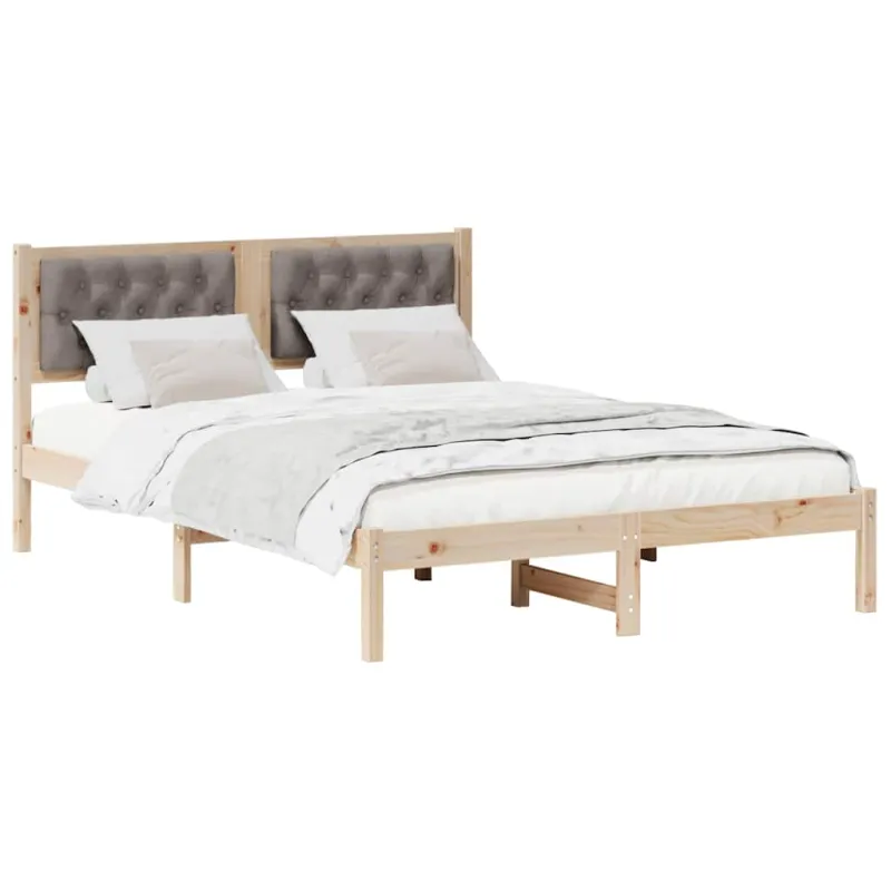 Lovos rėmas Taupe 140 x 190 cm Kietos pušies mediena