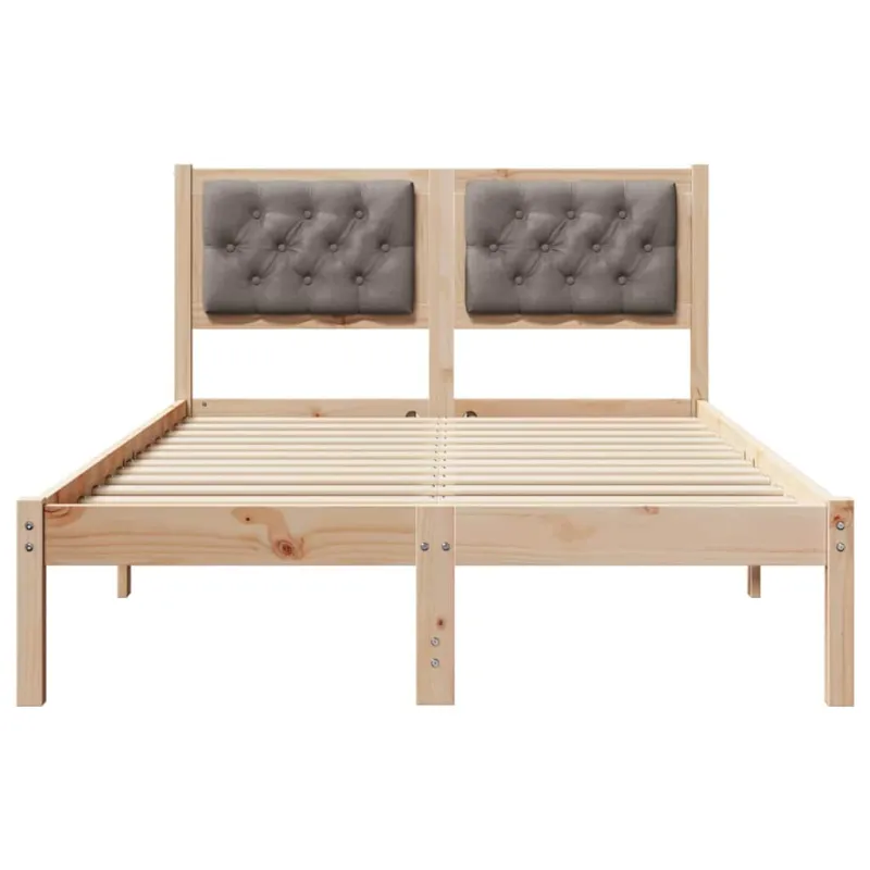 Lovos rėmas Taupe 135 x 190 cm Kietos pušies mediena