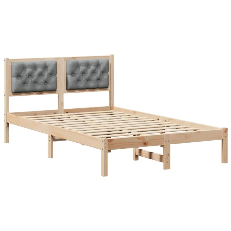 Lovos rėmas Šviesiai pilka 120 x 190 cm Kietos pušies mediena