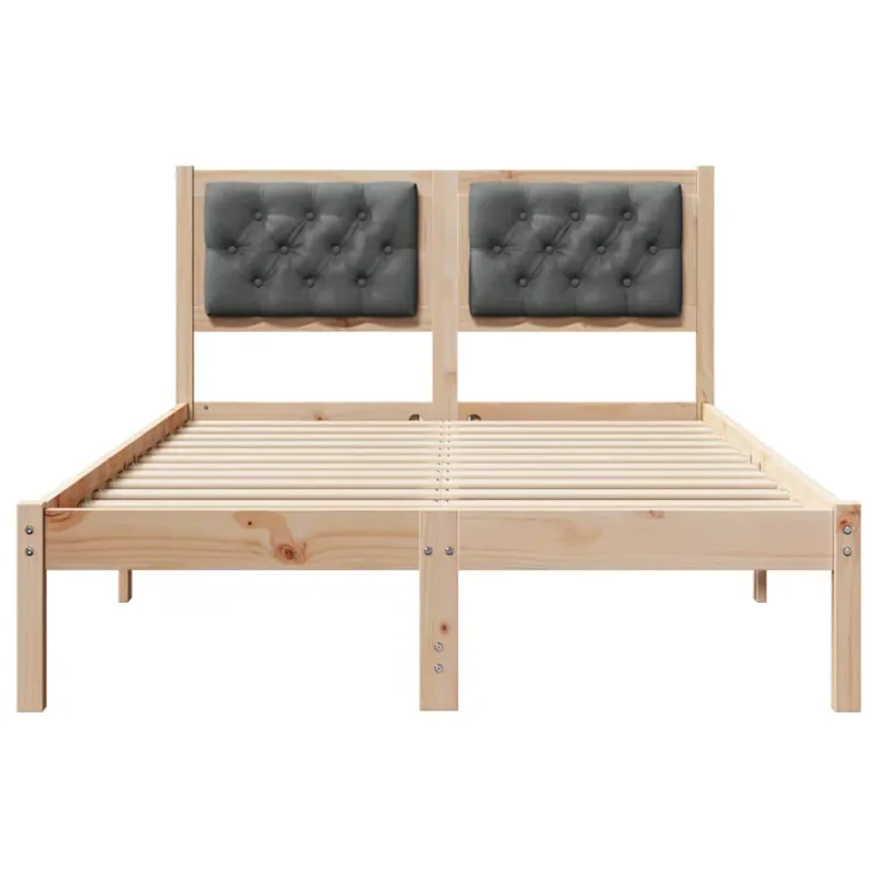 Lovos rėmas Tamsiai pilka 120 x 190 cm Kietos pušies mediena