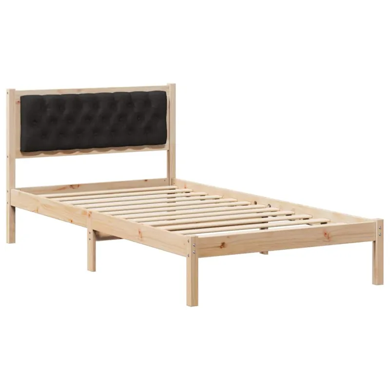 Lovos rėmas Juoda 100 x 200 cm Kietos pušies mediena
