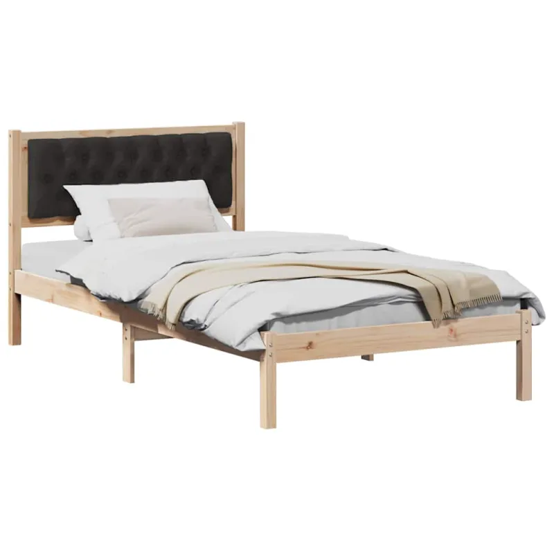 Lovos rėmas Juoda 100 x 200 cm Kietos pušies mediena