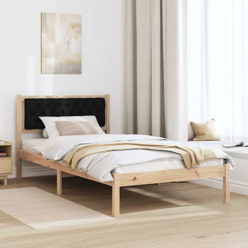 Lovos rėmas Juoda 100 x 200 cm Kietos pušies mediena