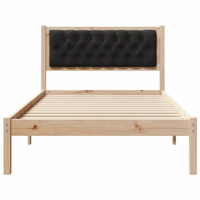 Lovos rėmas Juoda 100 x 200 cm Kietos pušies mediena