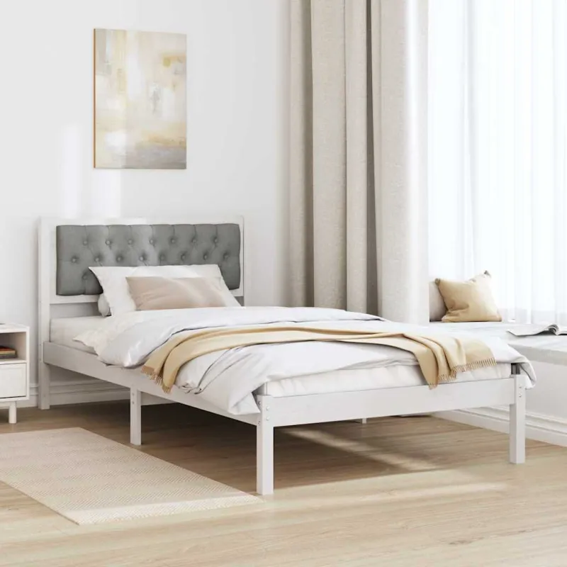 Lovos rėmas Šviesiai pilka 100 x 200 cm Kietos pušies mediena