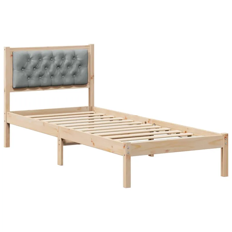 Lovos rėmas Šviesiai pilka 80 x 200 cm Kietos pušies mediena