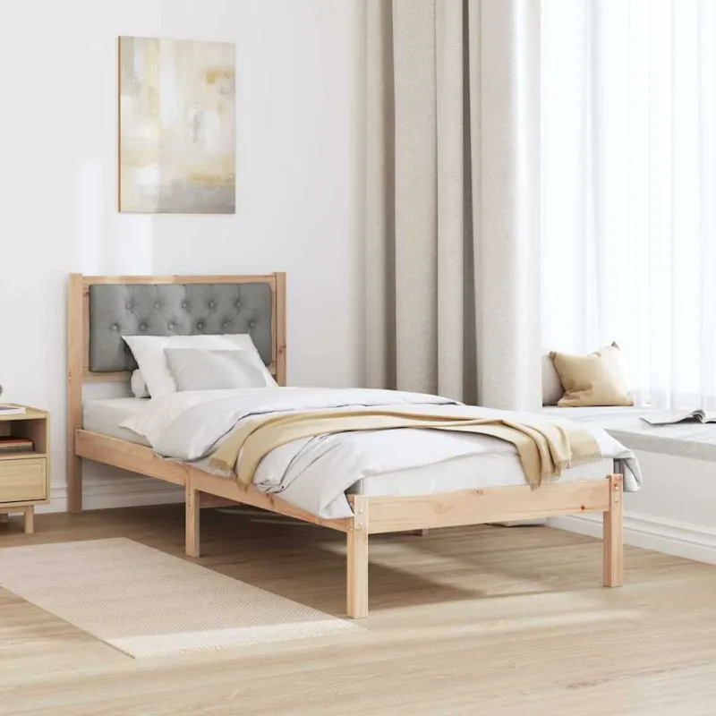 Lovos rėmas Šviesiai pilka 80 x 200 cm Kietos pušies mediena