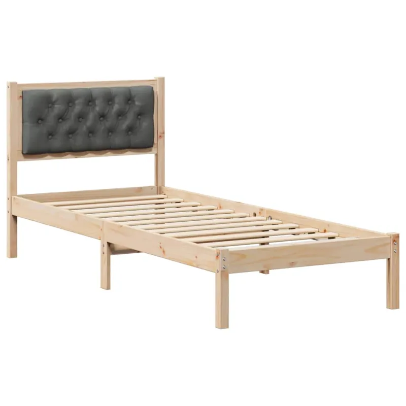 Lovos rėmas Tamsiai pilka 80 x 200 cm Kietos pušies mediena