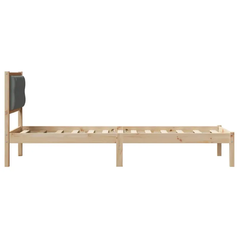 Lovos rėmas Tamsiai pilka 80 x 200 cm Kietos pušies mediena