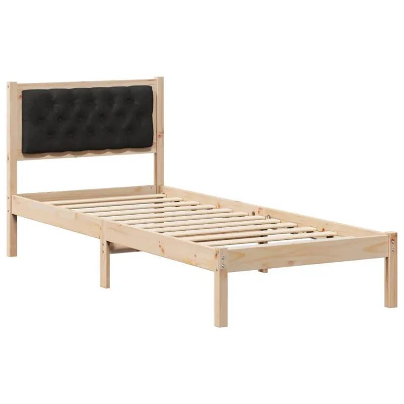 Lovos rėmas Juoda 80 x 200 cm Kietos pušies mediena