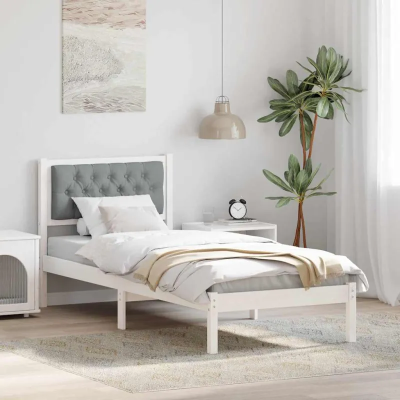 Lovos rėmas Šviesiai pilka 80 x 200 cm Kietos pušies mediena