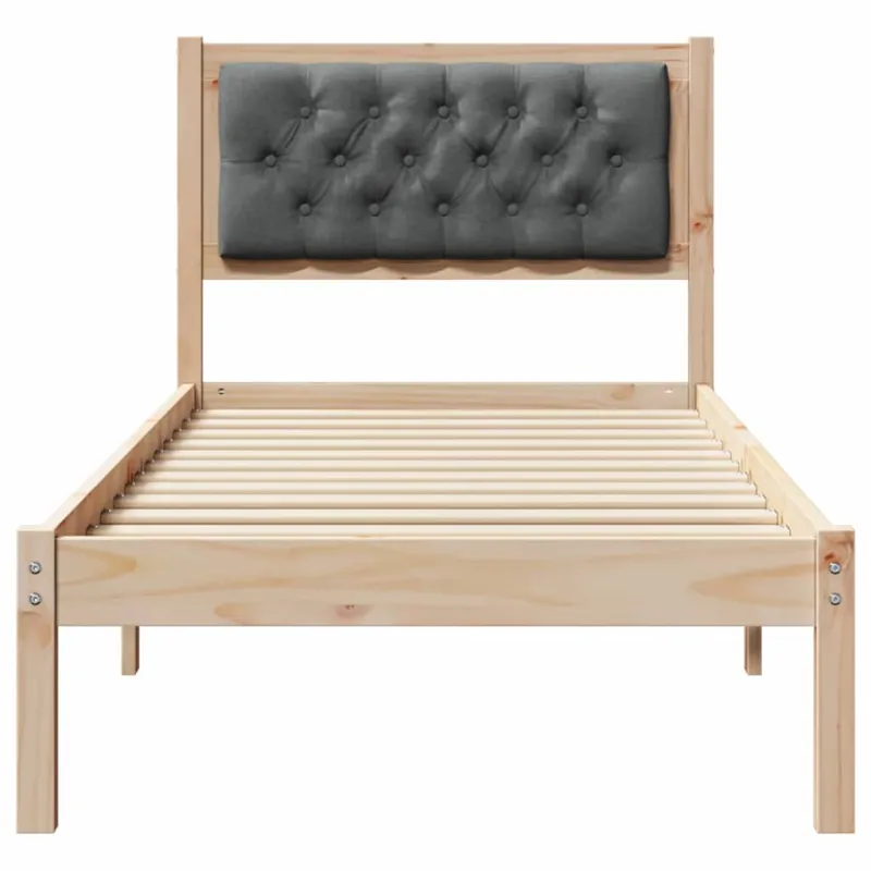 Lovos rėmas Tamsiai pilka 90 x 190 cm Kietos pušies mediena
