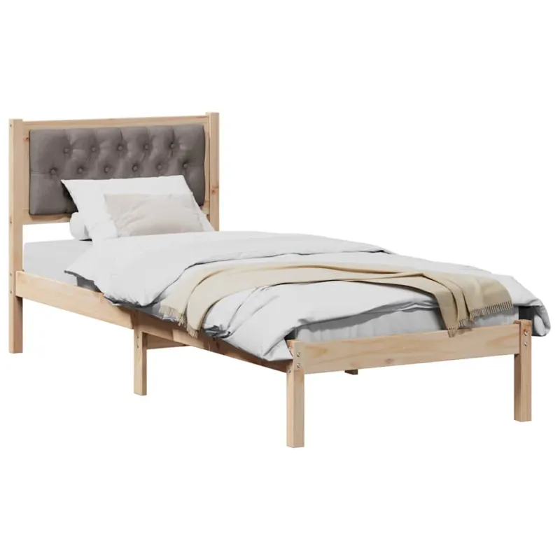 Lovos rėmas Taupe 90 x 190 cm Kietos pušies mediena