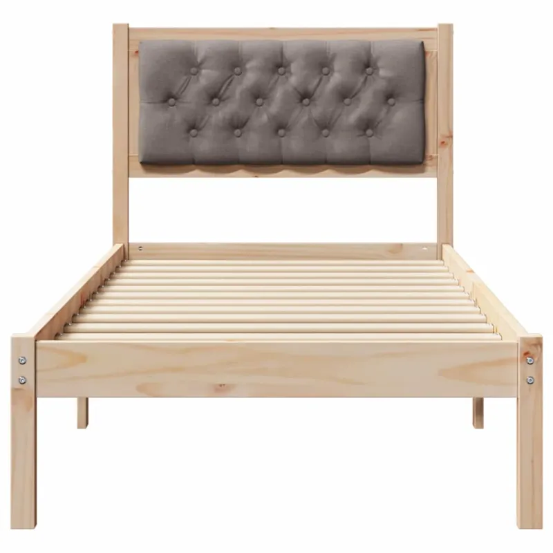 Lovos rėmas Taupe 90 x 190 cm Kietos pušies mediena