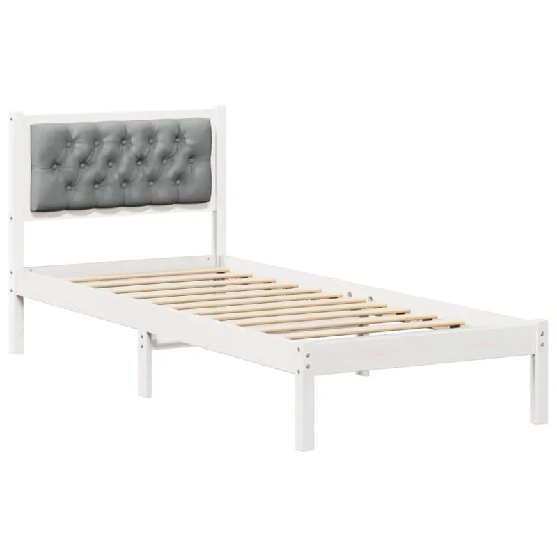 Lovos rėmas Šviesiai pilka 75 x 190 cm Kietos pušies mediena