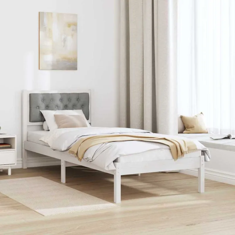 Lovos rėmas Šviesiai pilka 75 x 190 cm Kietos pušies mediena