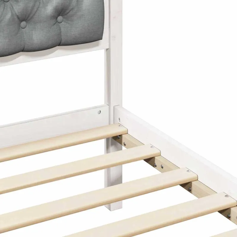 Lovos rėmas Šviesiai pilka 75 x 190 cm Kietos pušies mediena