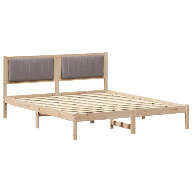 Lovo rėmas su apmuštu galvūgaliu Taupe 150 x 200 cm