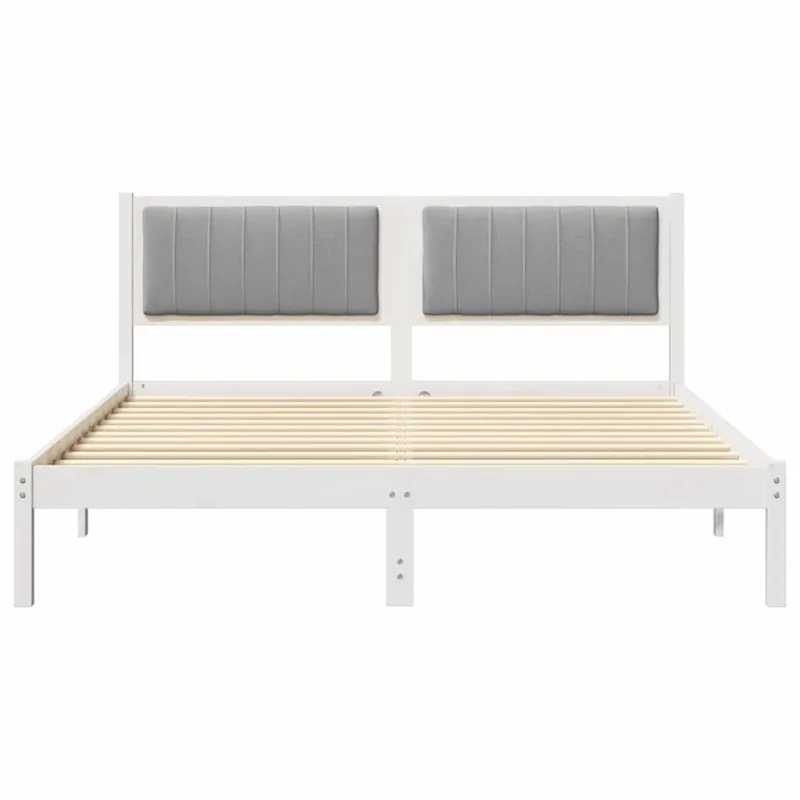 Lovo rėmas su apmuštu galvūgaliu Šviesiai pilka 150 x 200 cm