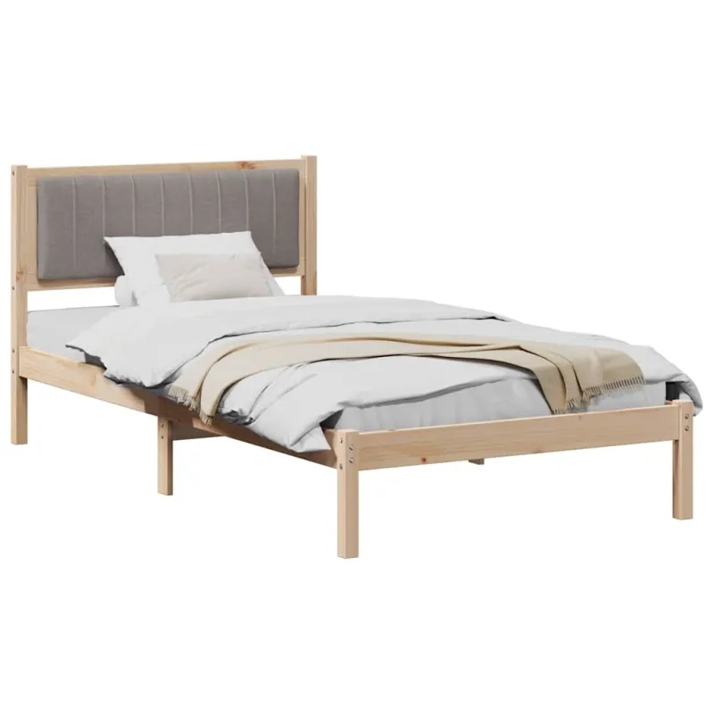 Lovo rėmas su apmuštu galvūgaliu Taupe 100 x 200 cm