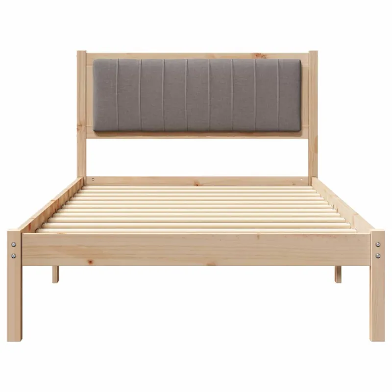 Lovo rėmas su apmuštu galvūgaliu Taupe 100 x 200 cm