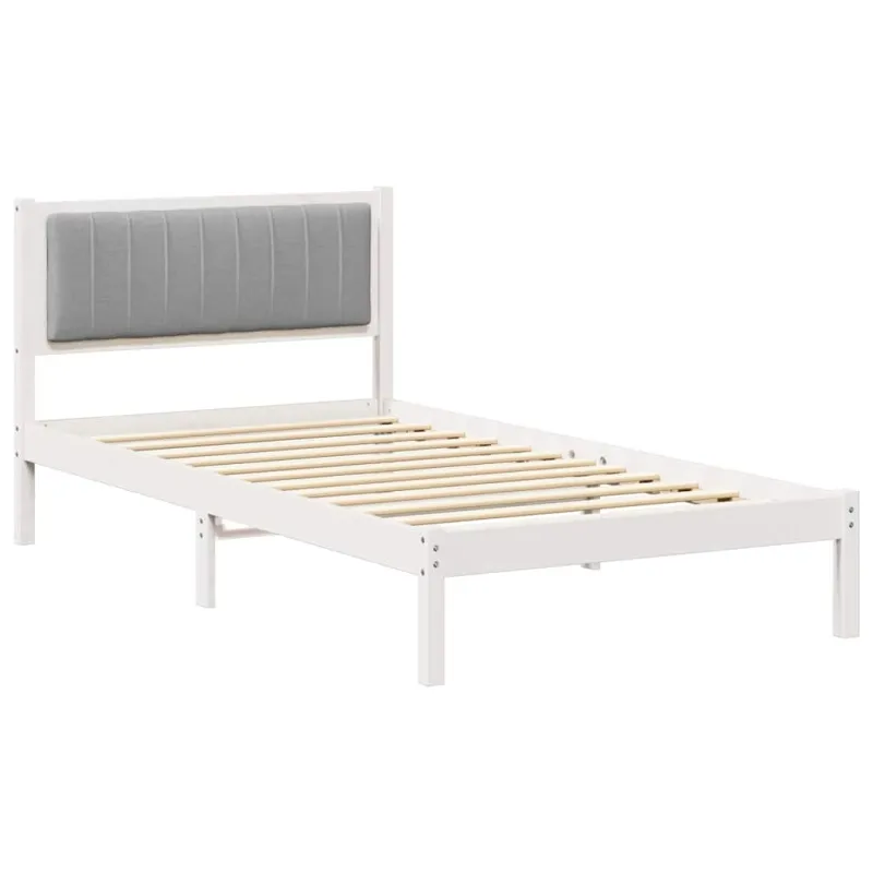 Lovo rėmas su apmuštu galvūgaliu Šviesiai pilka 100 x 200 cm