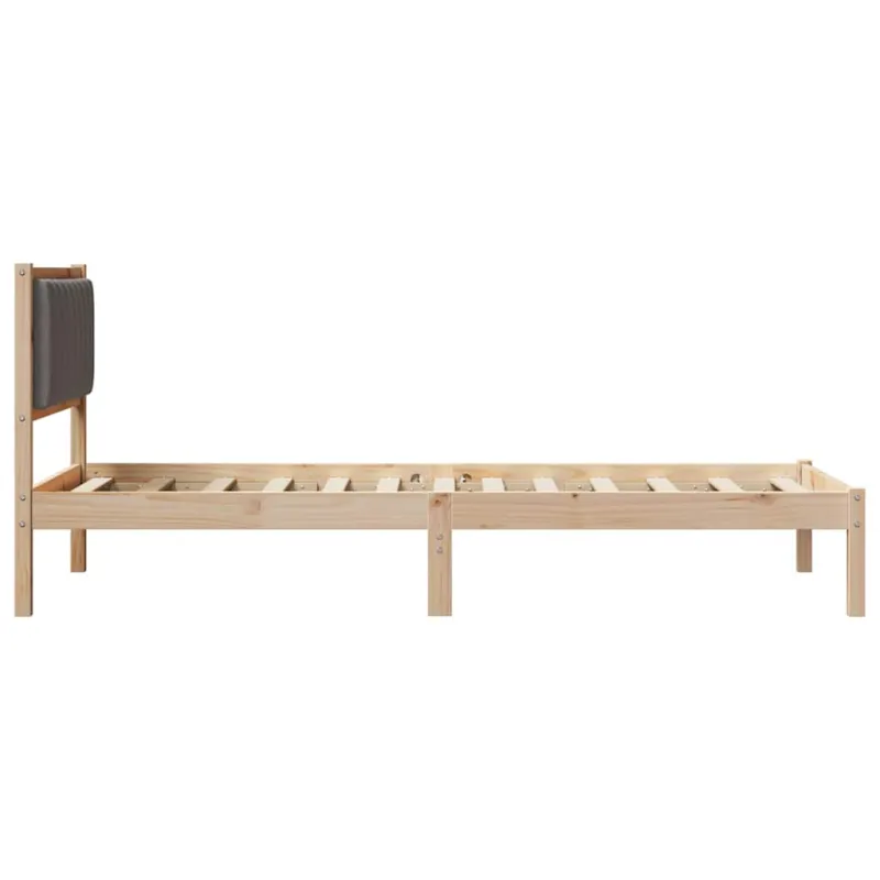 Lovo rėmas su apmuštu galvūgaliu Taupe 90 x 200 cm