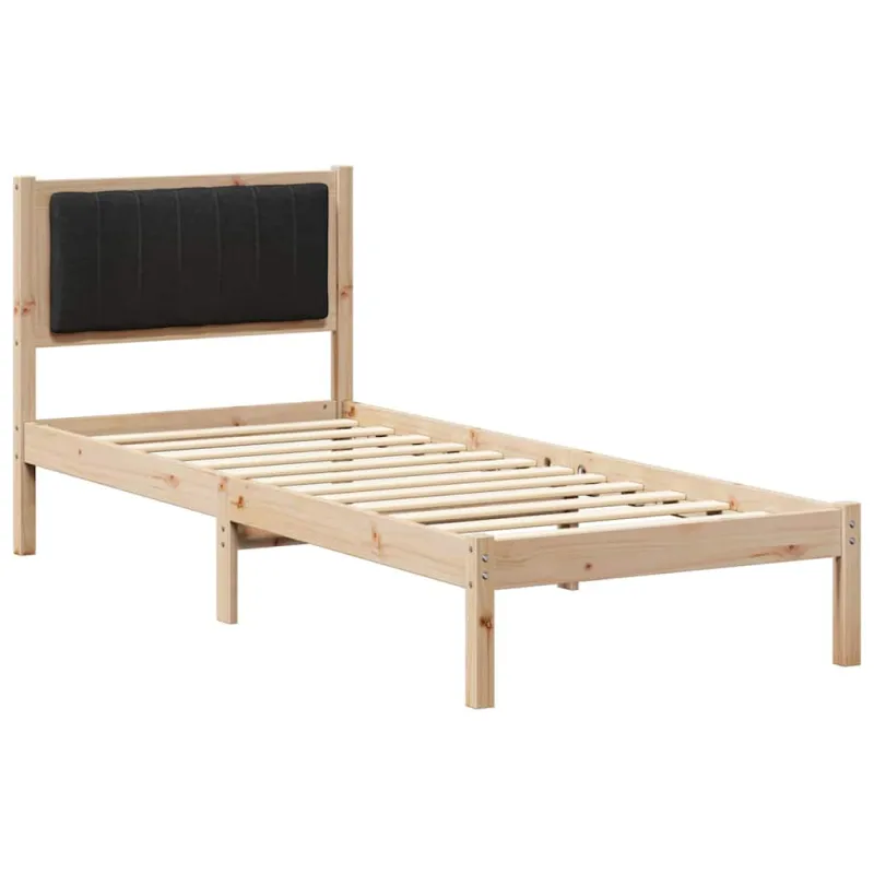 Lovo rėmas su apmuštu galvūgaliu Juoda 80 x 200 cm