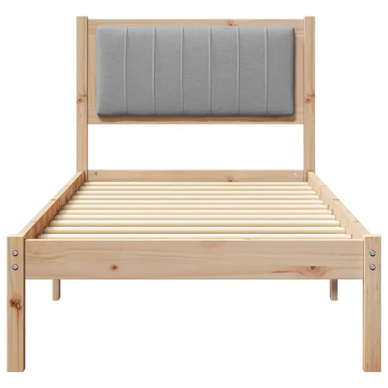 Lovo rėmas su apmuštu galvūgaliu Šviesiai pilka 75 x 190 cm