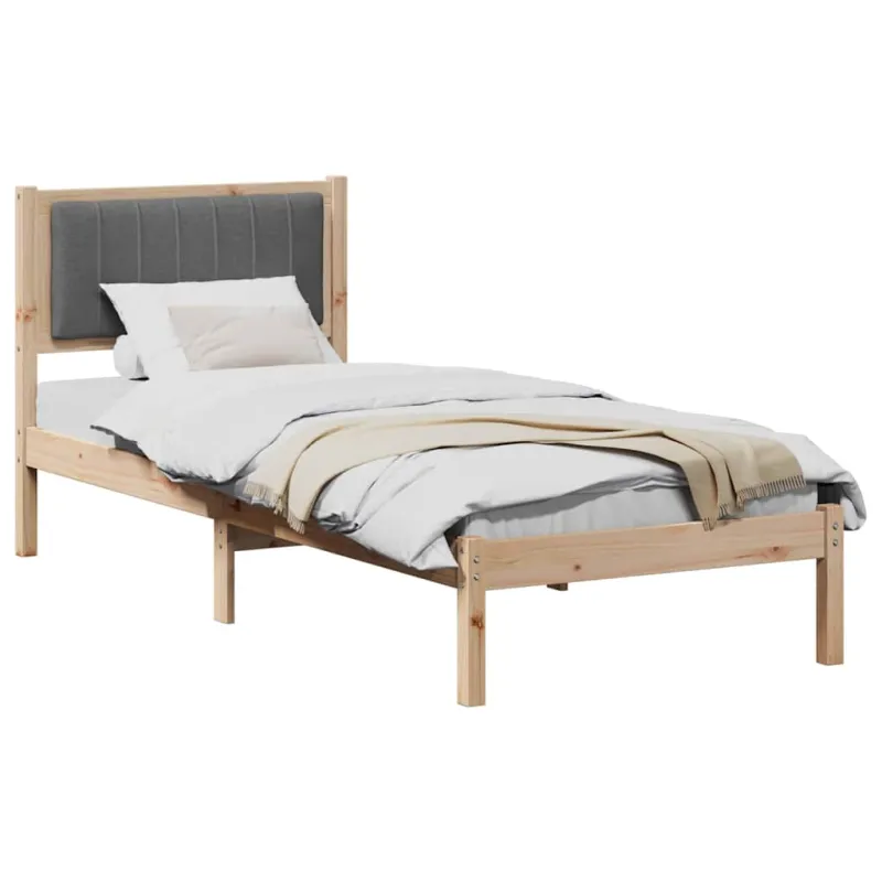 Lovo rėmas su apmuštu galvūgaliu Tamsiai pilka 75 x 190 cm